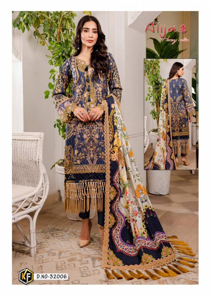 Alija B Vol 32 By Keval Heavy Cotton Luxury Printed Pakistani Dress Material Wholesale Online
